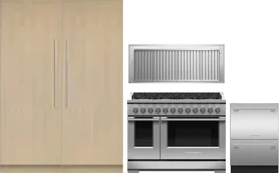 5 Piece Package Includes Refrigerator, Freezer, Range, Hood And Dishwasher